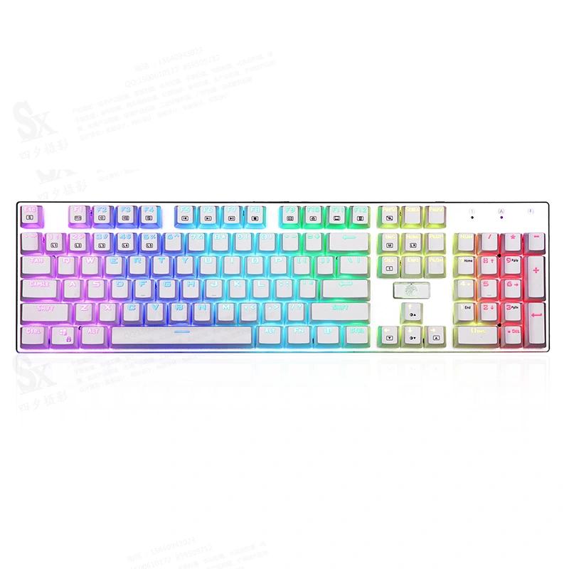 104 баскычтары RGB механикалык оюн клавиатурасы USB зымдуу