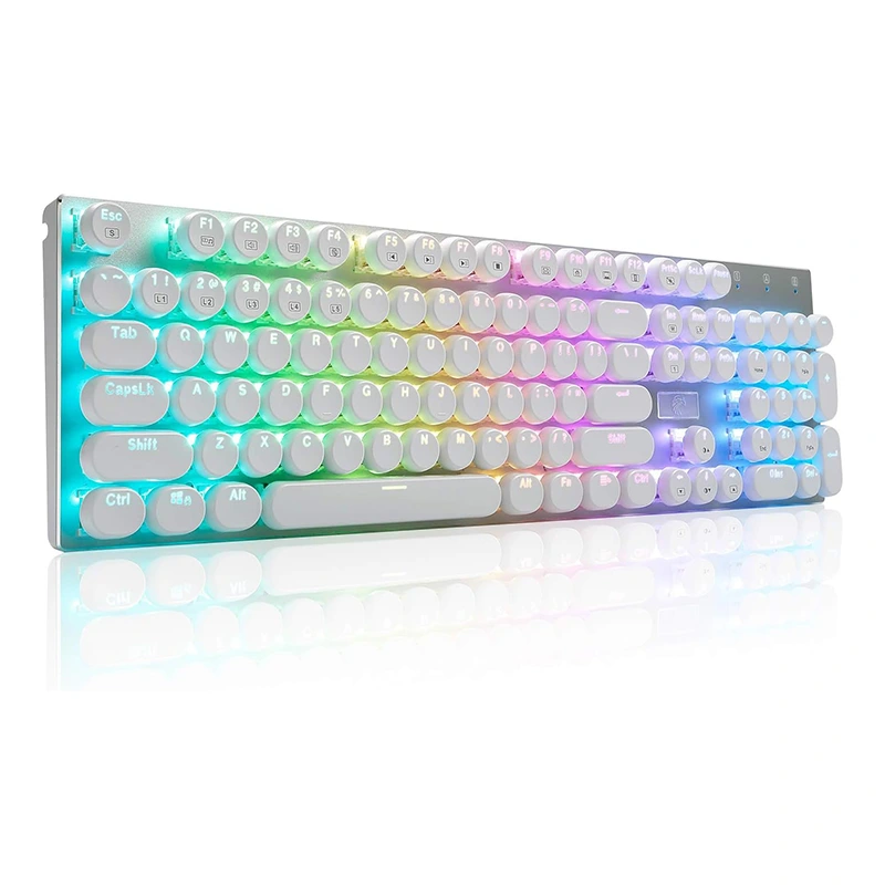 104 ачкычтары Зымды терүү машинкасы механикалык RGB клавиатурасы