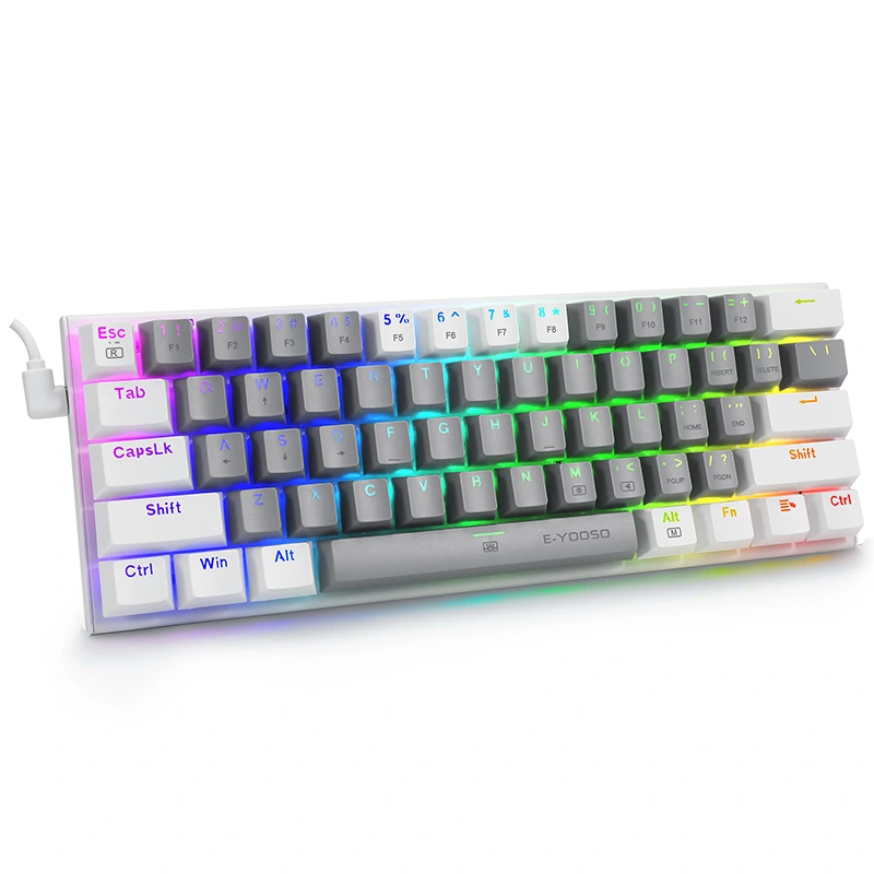 61keys 60% RGB зымдуу оюн механикалык клавиатору