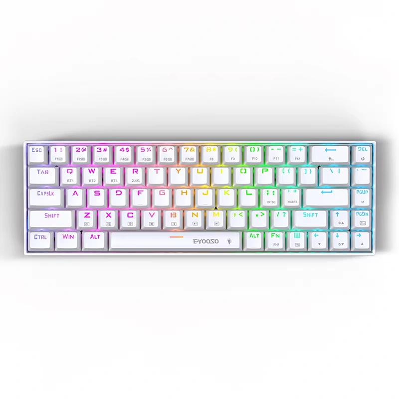 68 Key RGB зымсыз BT 2.4GHz Механикалык оюн клавиатурасы