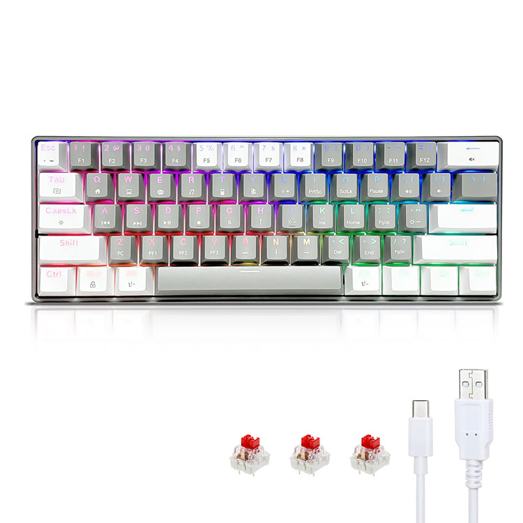 Портативдик 60% RGB механикалык оюн клавиатурасы